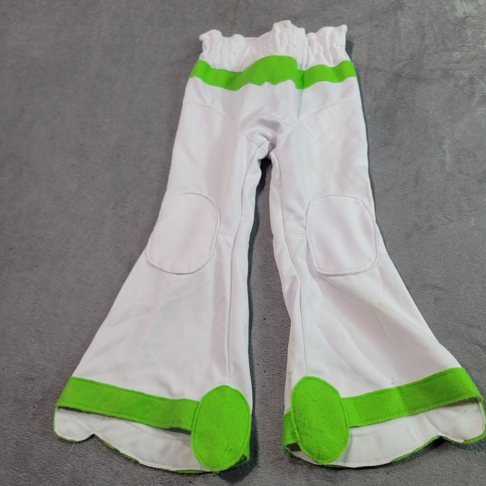 Disney Buzz Lightyear Space Ranger Costume Pants Kids White Green Flare Leg